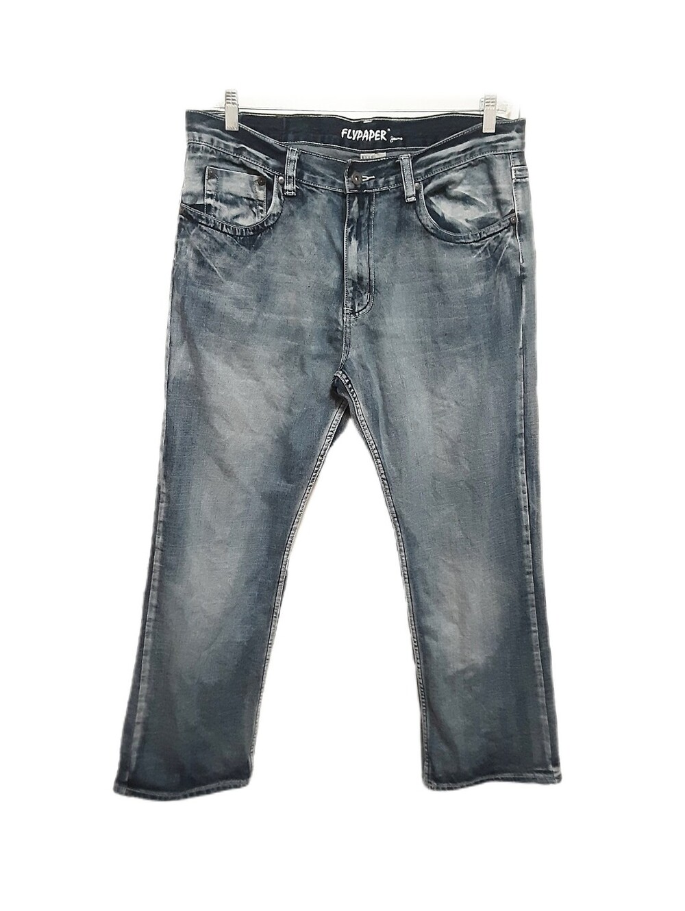 Flypaper Bootcut Distressed Jeans Mens 36W - Picture 2 of 13